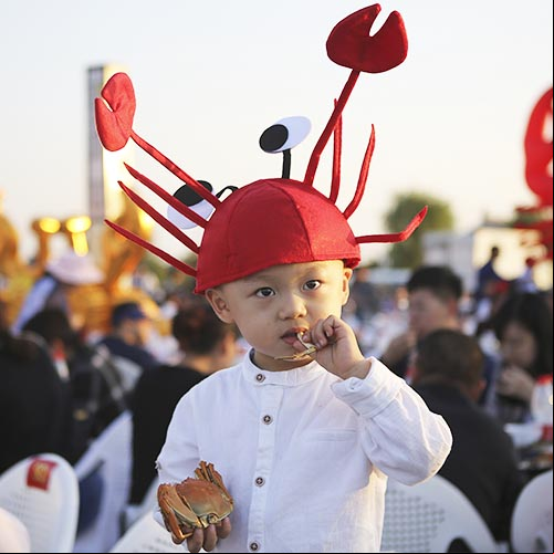 Jiangsu: Banquete de cangrejo en distrito de Hongze de Huai'an
