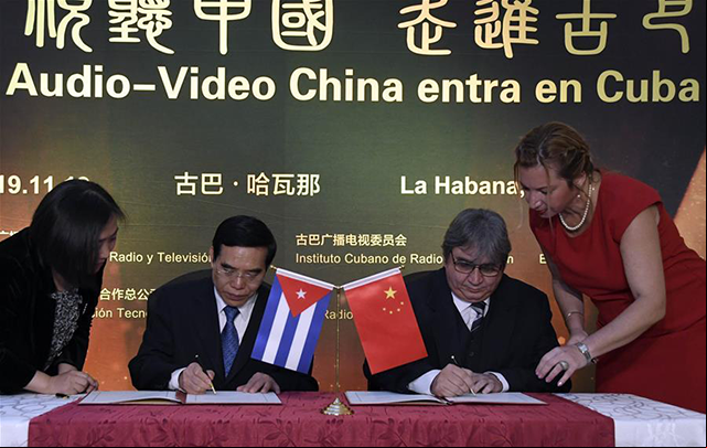 Cuba y China firman convenio de cooperación en radio y televisión