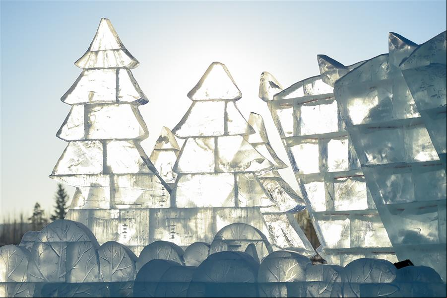 Esculturas de hielo en Yakeshi de Hulun Buir