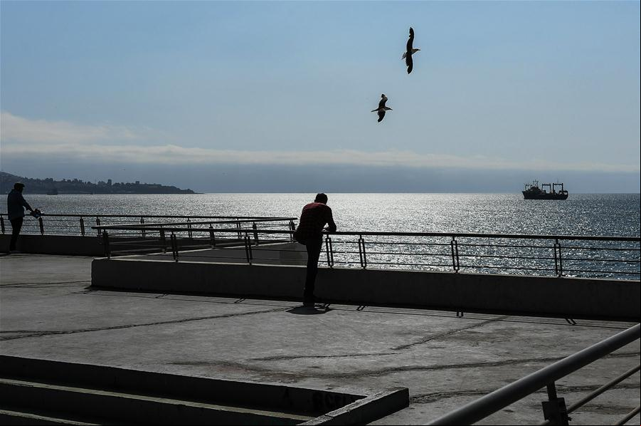 Playa Caleta Abarca en Viña del Mar, Chile