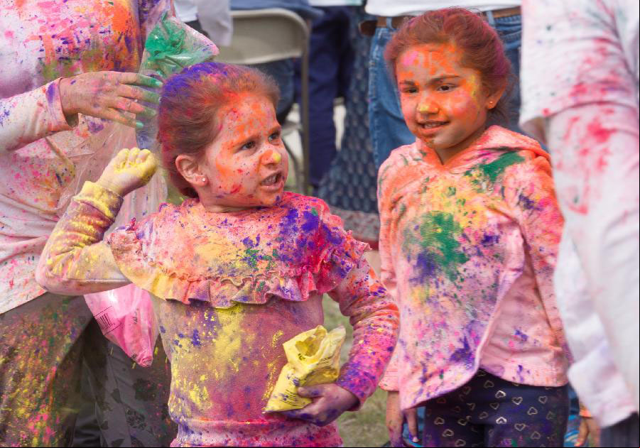 Celebración del Festival Holi en Dallas, Estados Unidos