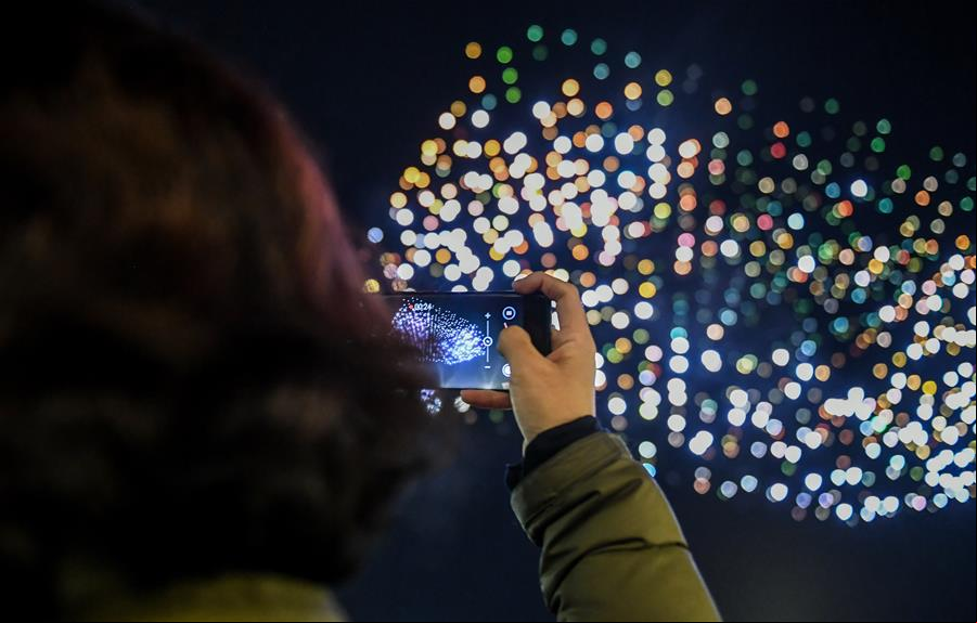 Jilin: Exhibición de luces de drones en Changchun