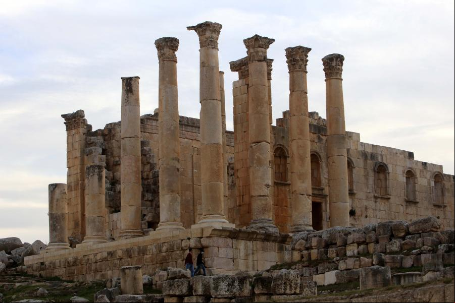 Sitio arqueológico romano en Gerasa, Jordania