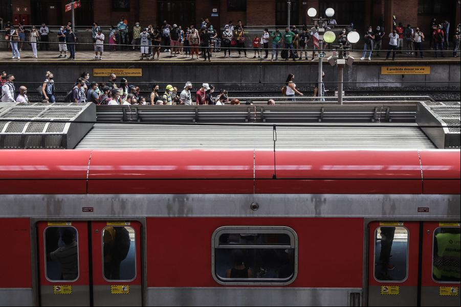 Estación del metro en Sao Paulo, Brasil