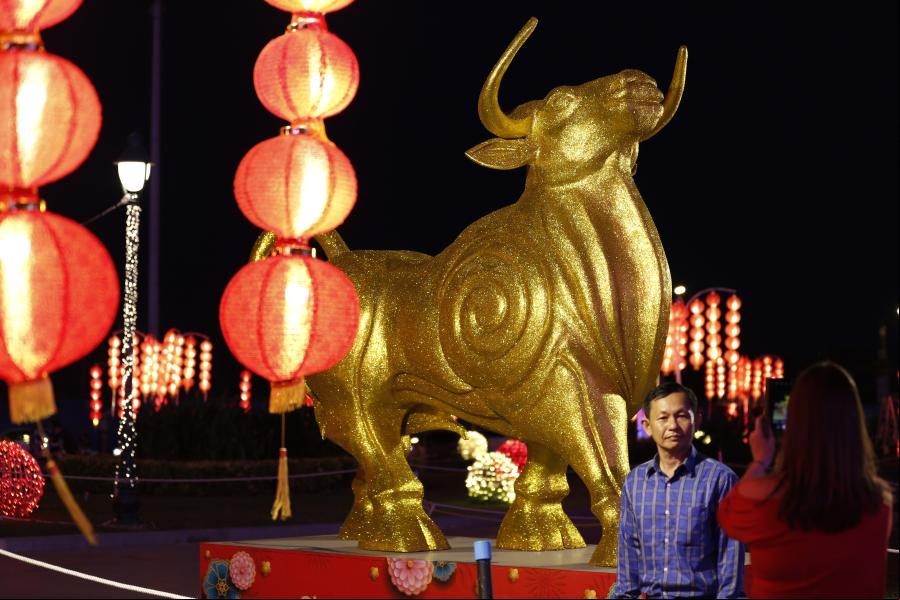 Decoraciones del Año Nuevo chino en Phnom Penh, Camboya