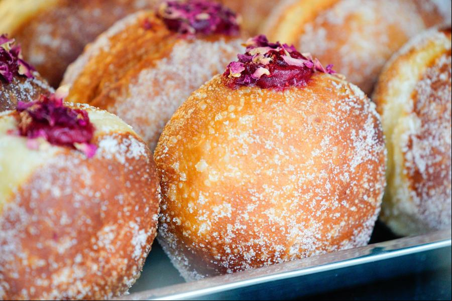 Donas fritas polacas en Varsovia, Polonia