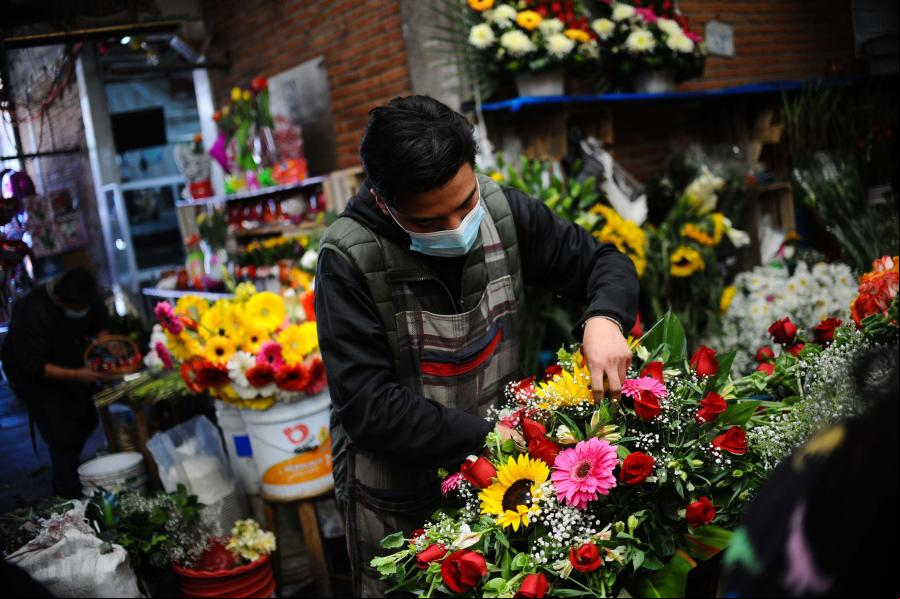 México: Mercado municipal de Tlaxcala durante Día de San Valentín