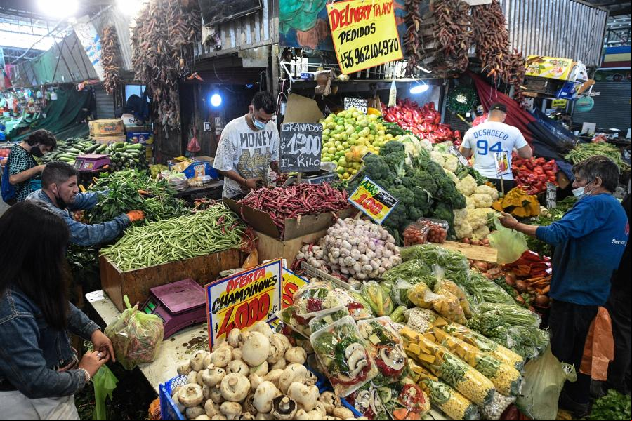 Mercado La Vega Central en Santiago, Chile