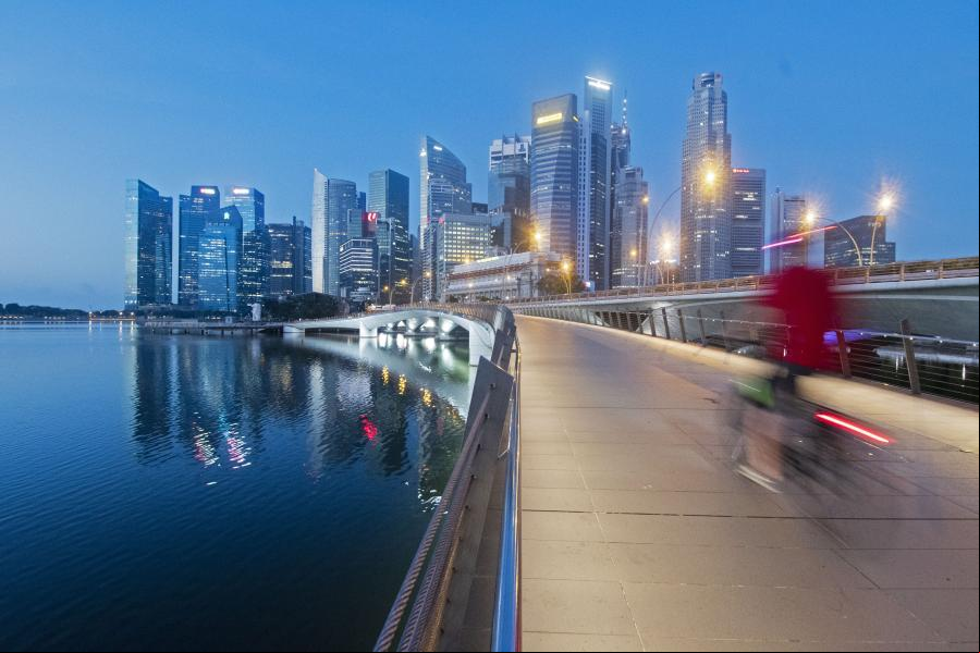 Amanecer en Singapur