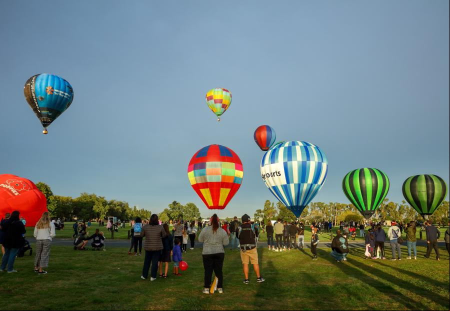 "Globos sobre Waikato" en Hamilton, Nueva Zelanda