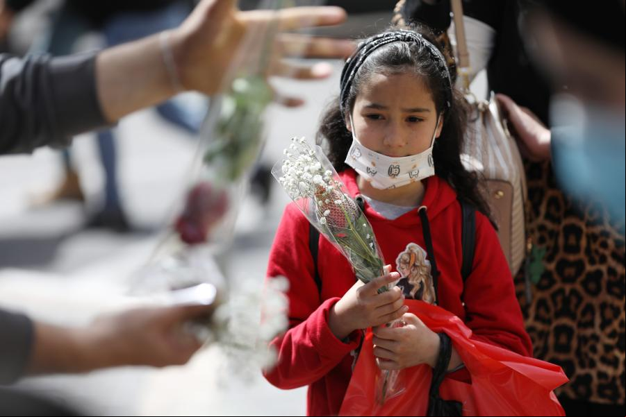 Día de las Madres en la ciudad cisjordana de Naplusa